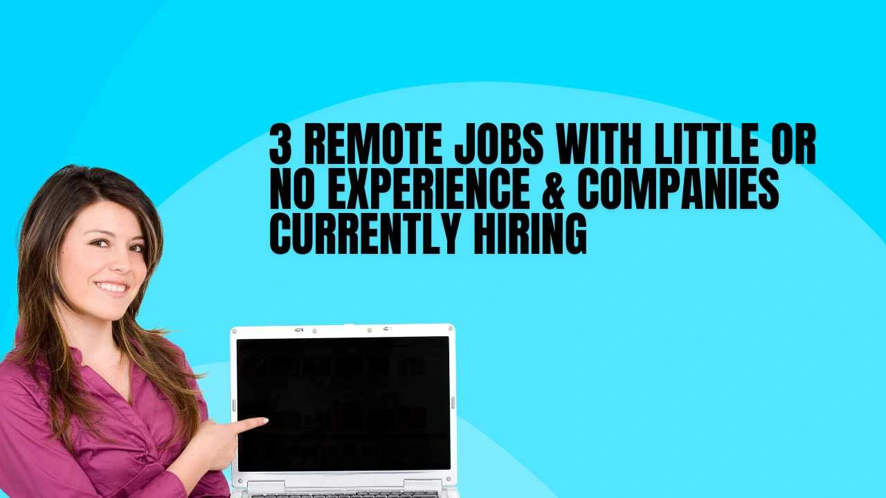 3 Remote Jobs With Little Or No Experience & Companies Currently Hiring